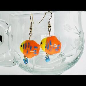Colorful Fish Earrings - Playful Handmade Jewelry